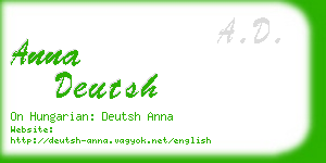 anna deutsh business card